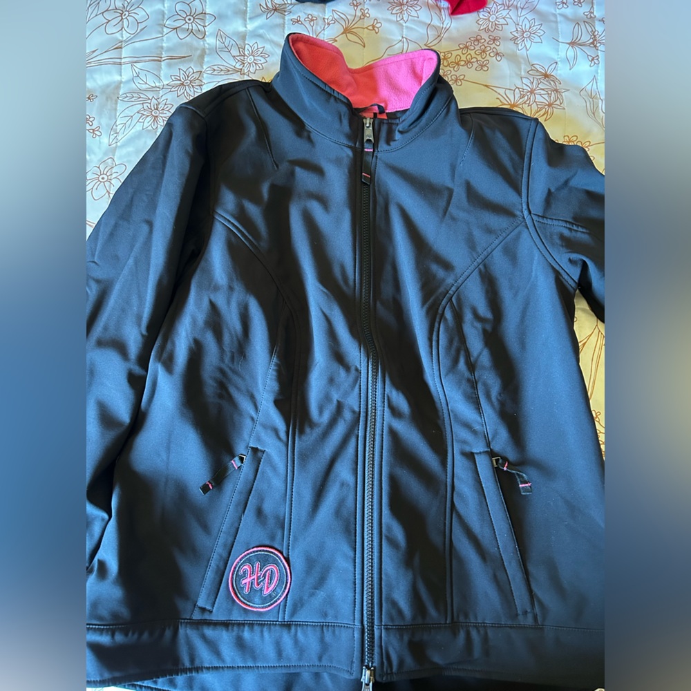 Harley-Davidson Black and Pink Women's Jacket